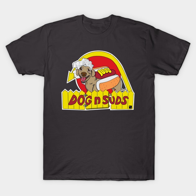 Dog n Suds Dachshund T-Shirt by AltTabStudio